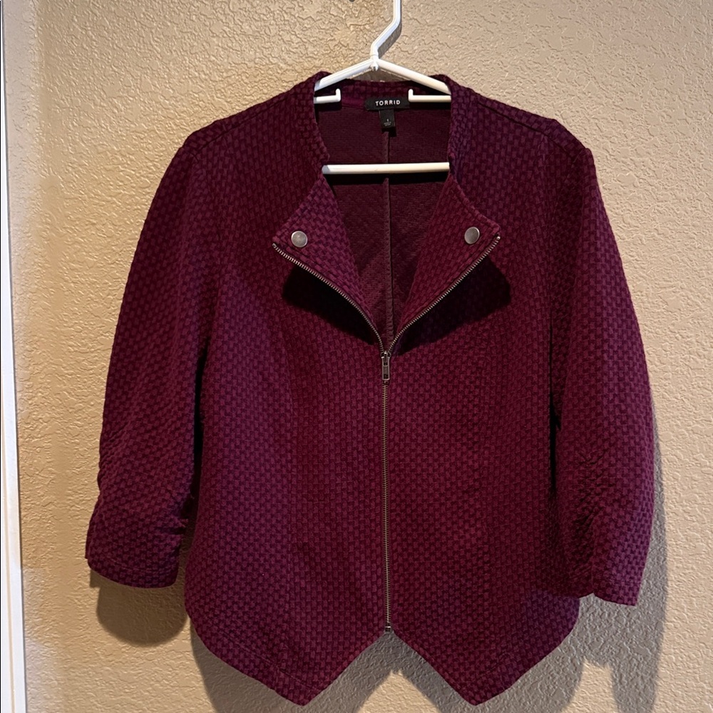 Torrid Textured Plum Blazer